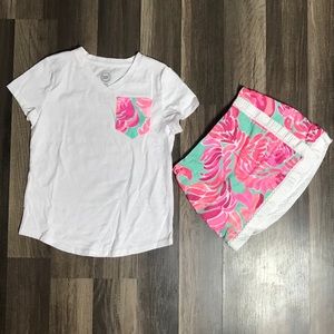 Euc Lilly Pulitzer skort and top set